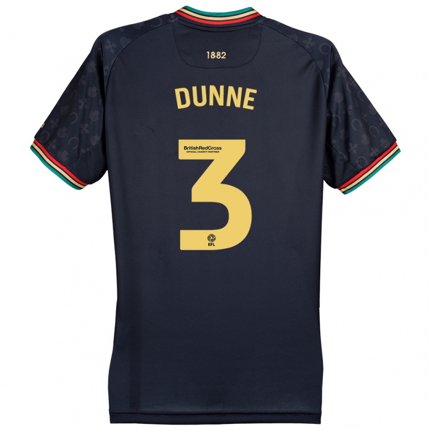 Kandiny Kinder Jimmy Dunne #3 Dunkelmarineblau Auswärtstrikot Trikot 2024/25 T-Shirt