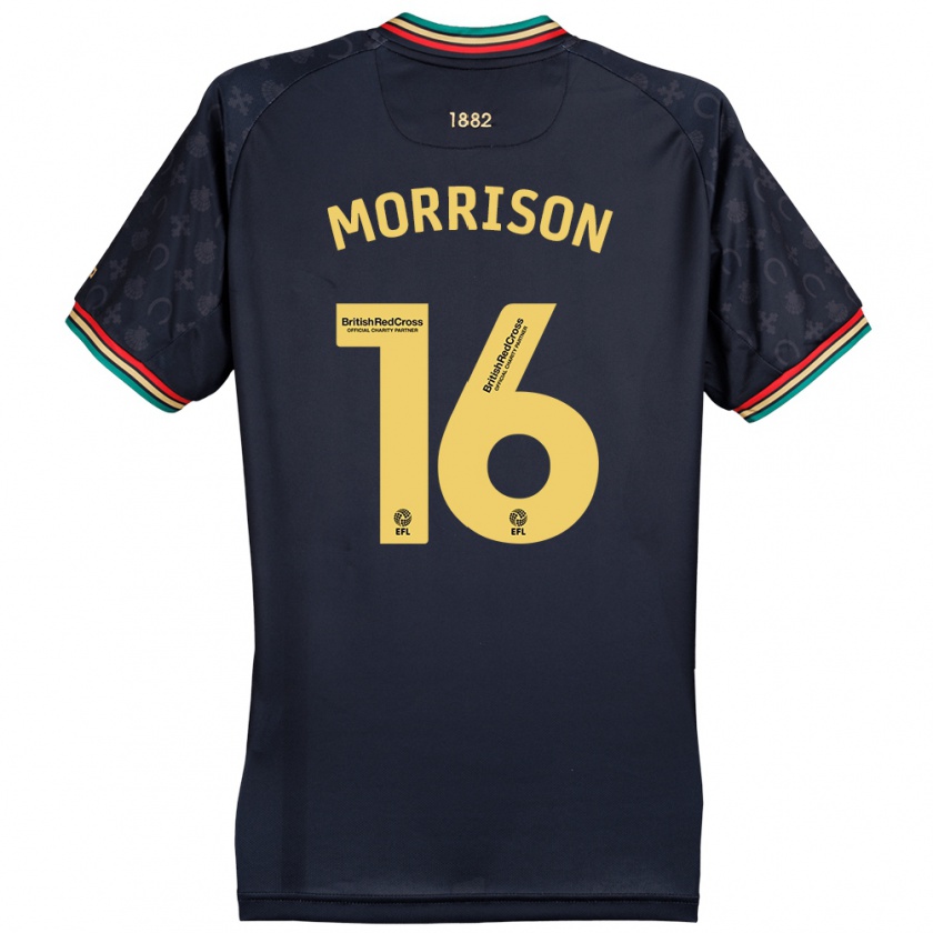 Kandiny Kinder Liam Morrison #16 Dunkelmarineblau Auswärtstrikot Trikot 2024/25 T-Shirt