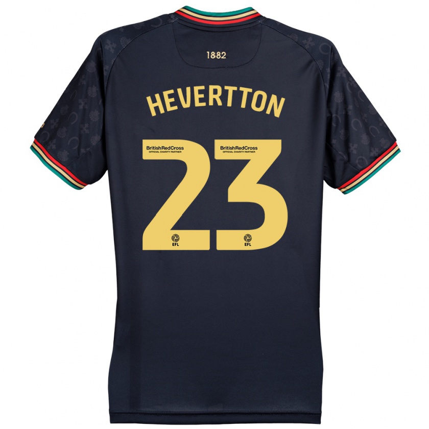 Kandiny Kinder Hevertton #23 Dunkelmarineblau Auswärtstrikot Trikot 2024/25 T-Shirt