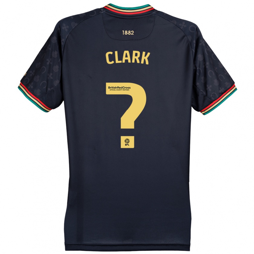 Kandiny Kinder Conor Clark #0 Dunkelmarineblau Auswärtstrikot Trikot 2024/25 T-Shirt