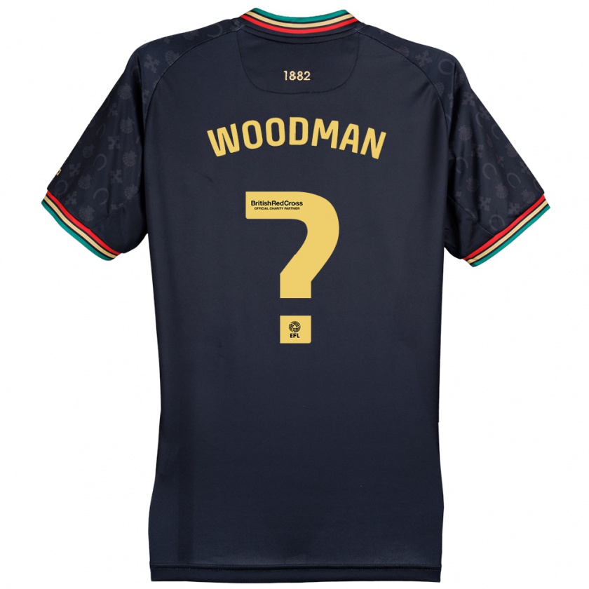 Kandiny Kinder Deon Woodman #0 Dunkelmarineblau Auswärtstrikot Trikot 2024/25 T-Shirt