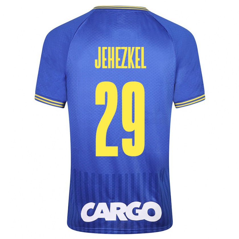 Kandiny Kinder Sagiv Jehezkel #29 Weiß Auswärtstrikot Trikot 2024/25 T-Shirt