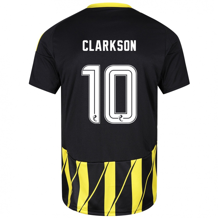 Kandiny Kinder Leighton Clarkson #10 Schwarz Gelb Auswärtstrikot Trikot 2024/25 T-Shirt