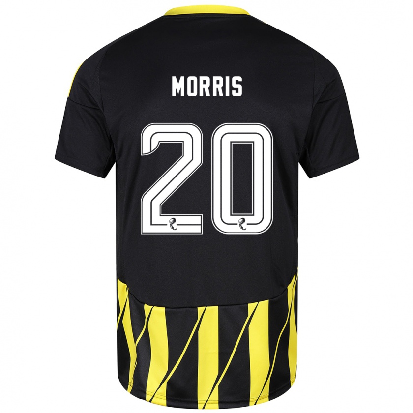 Kandiny Kinder Shayden Morris #20 Schwarz Gelb Auswärtstrikot Trikot 2024/25 T-Shirt