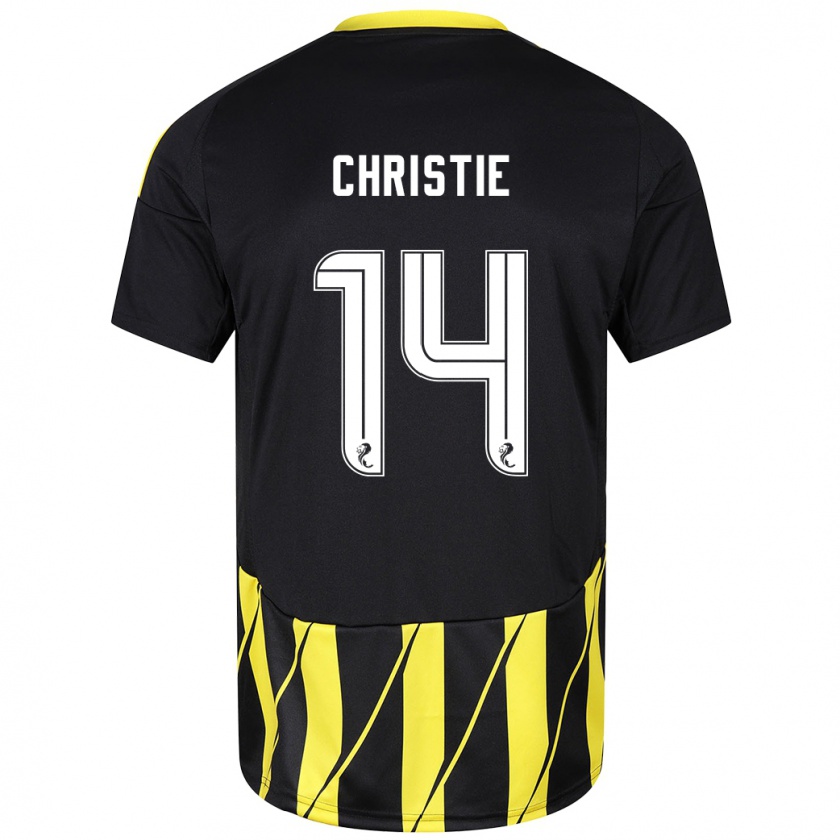 Kandiny Kinder Mya Christie #14 Schwarz Gelb Auswärtstrikot Trikot 2024/25 T-Shirt