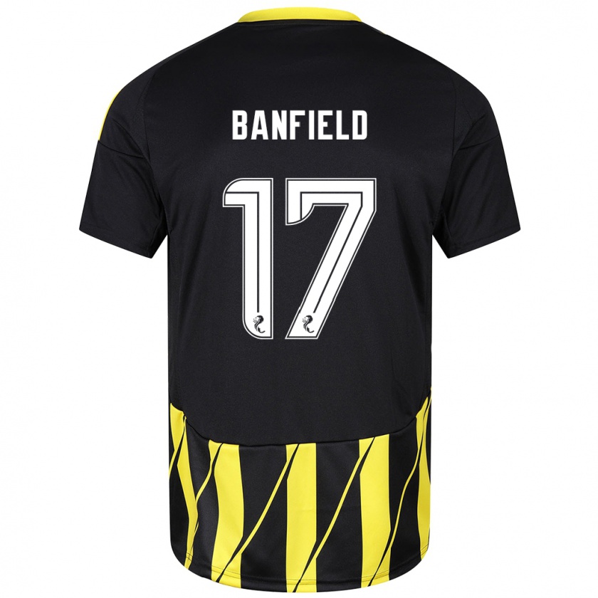 Kandiny Kinder Keeley Banfield #17 Schwarz Gelb Auswärtstrikot Trikot 2024/25 T-Shirt