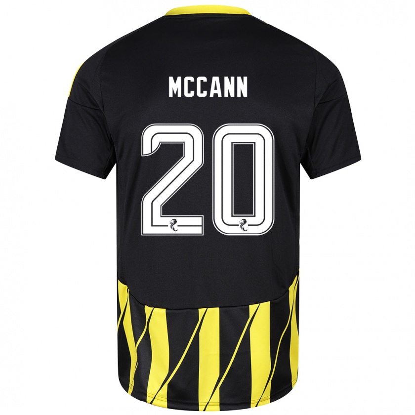 Kandiny Kinder Annalisa Mccann #20 Schwarz Gelb Auswärtstrikot Trikot 2024/25 T-Shirt