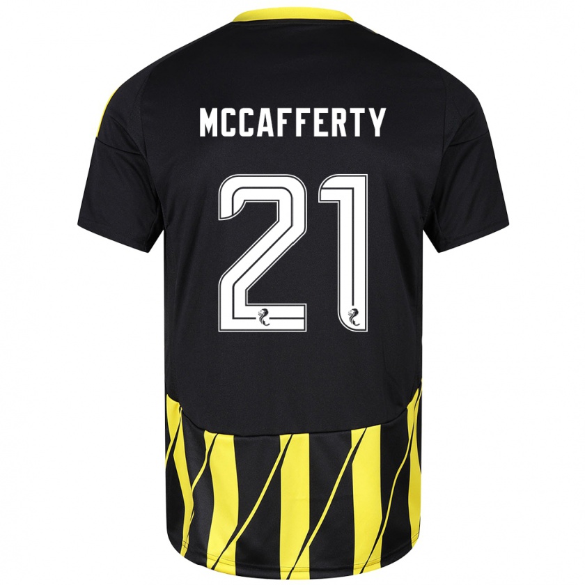 Kandiny Kinder Eirinn Mccafferty #21 Schwarz Gelb Auswärtstrikot Trikot 2024/25 T-Shirt