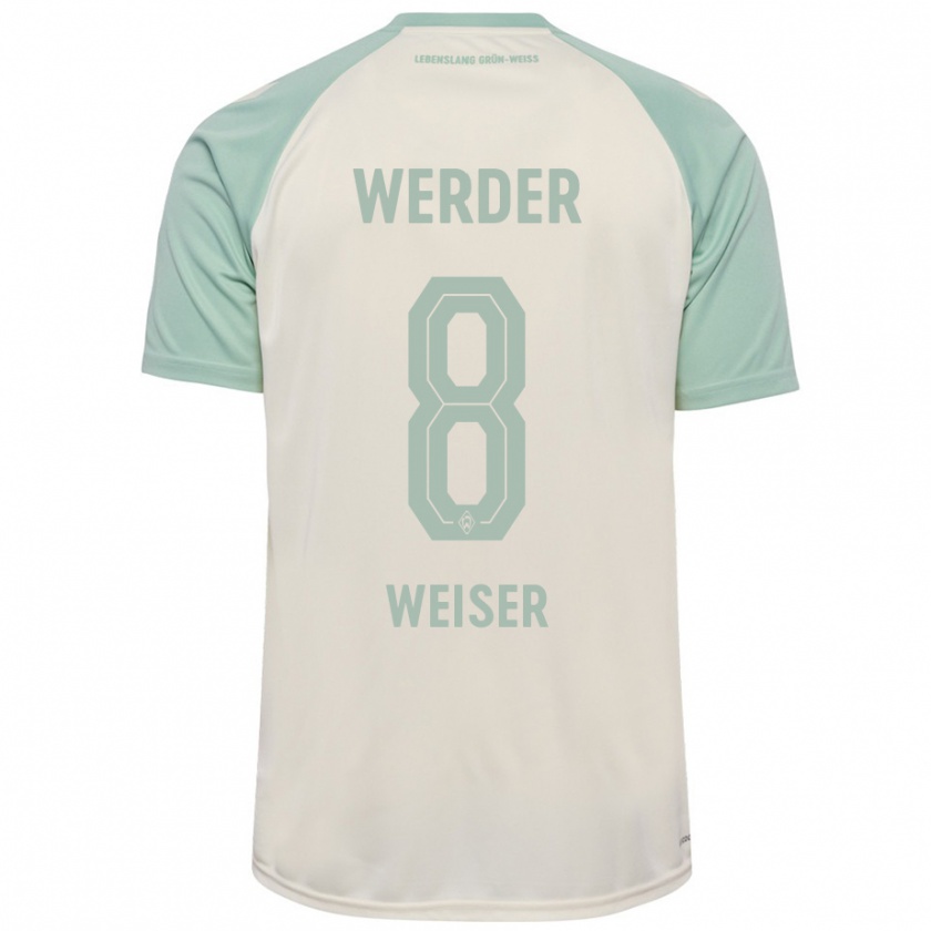 Kandiny Kinder Mitchell Weiser #8 Cremeweiß Hellgrün Auswärtstrikot Trikot 2024/25 T-Shirt