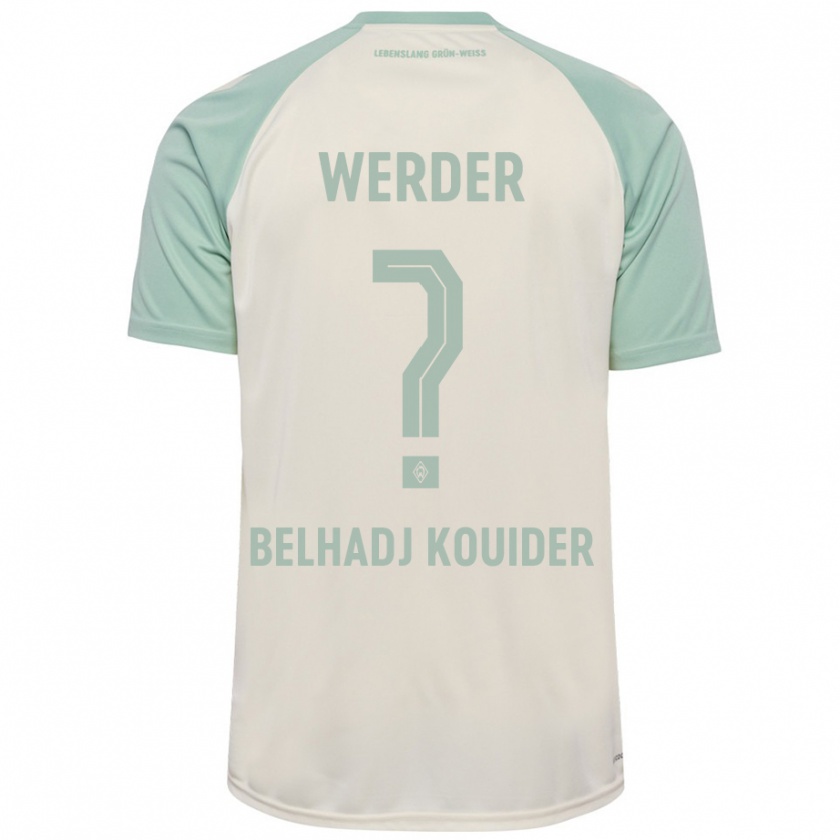 Kandiny Kinder Mahfoud Belhadj Kouider #0 Cremeweiß Hellgrün Auswärtstrikot Trikot 2024/25 T-Shirt