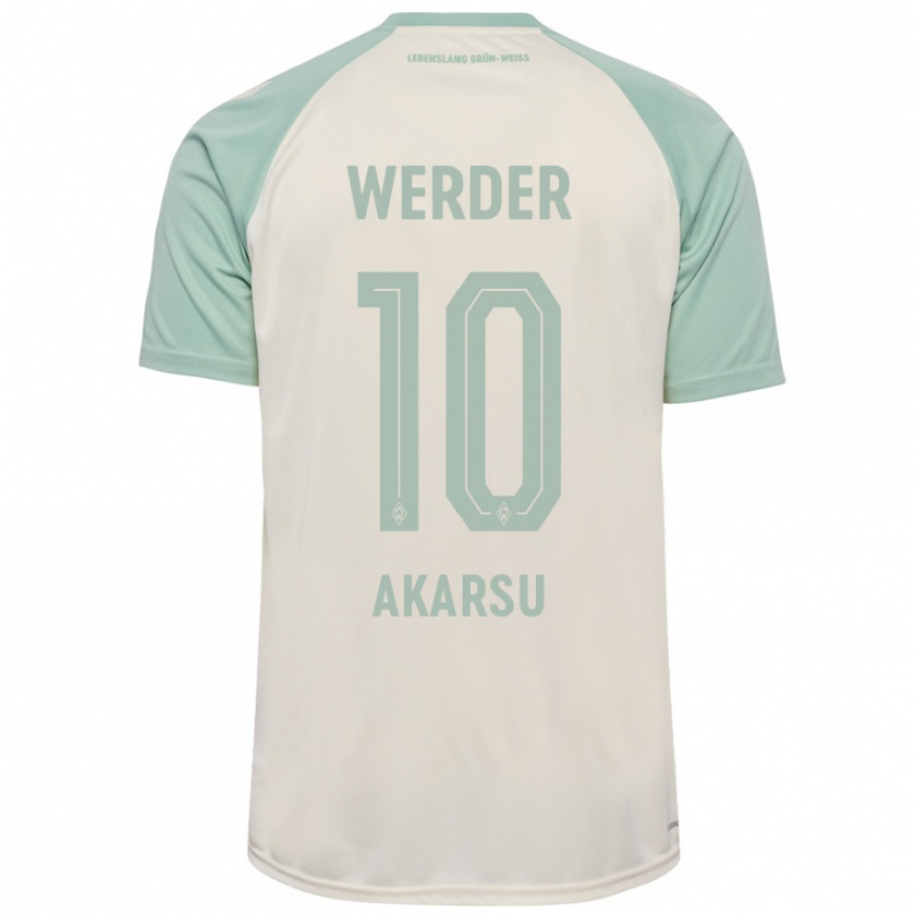 Kandiny Kinder Mikail Bura Akarsu #10 Cremeweiß Hellgrün Auswärtstrikot Trikot 2024/25 T-Shirt