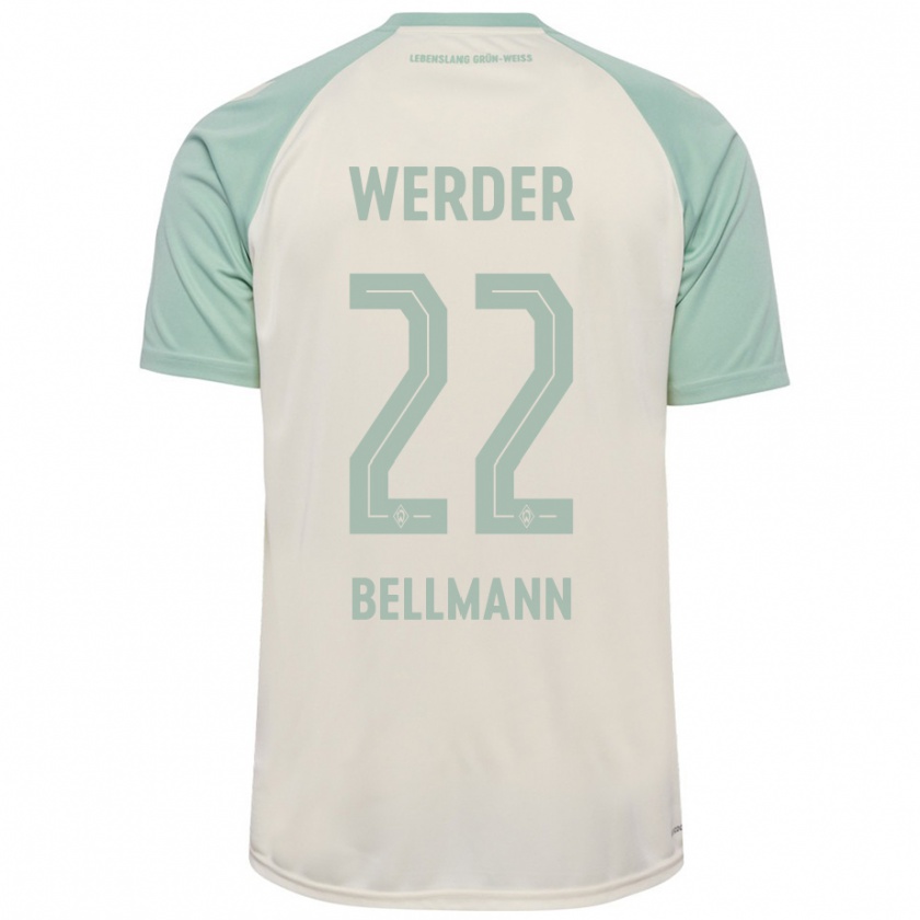 Kandiny Kinder Paul Bellmann #22 Cremeweiß Hellgrün Auswärtstrikot Trikot 2024/25 T-Shirt