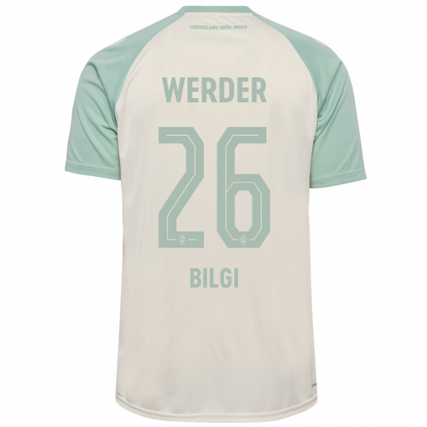 Kandiny Kinder Süleyman Bilgi #26 Cremeweiß Hellgrün Auswärtstrikot Trikot 2024/25 T-Shirt