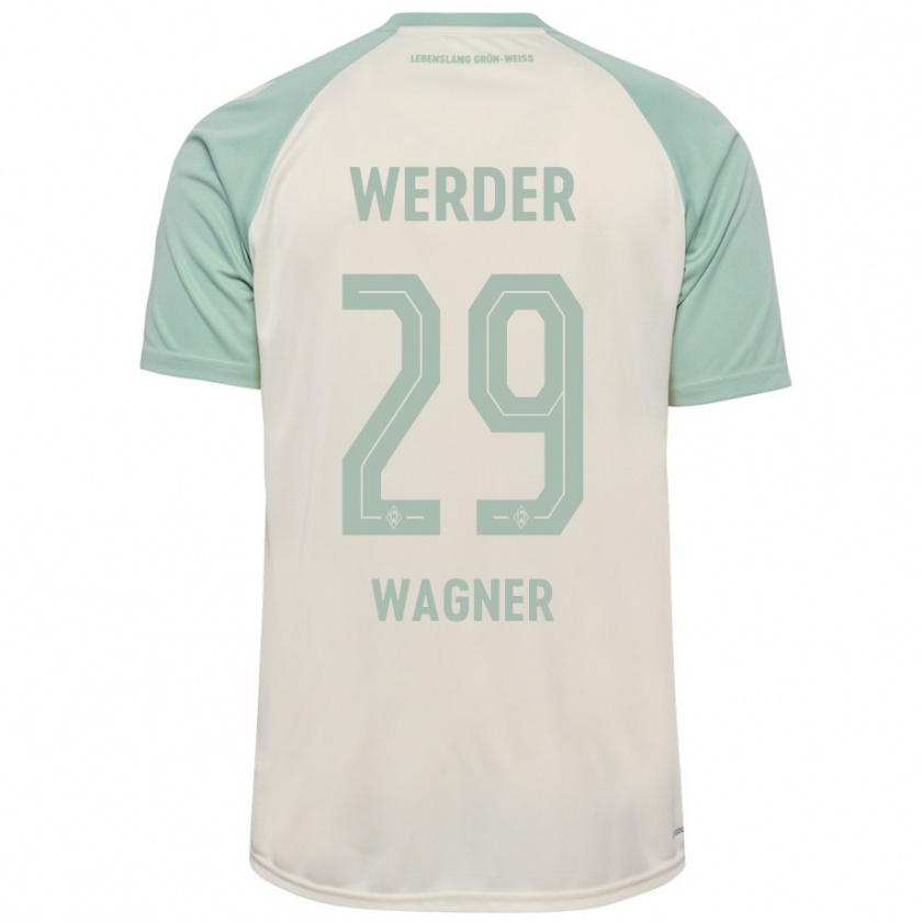 Kandiny Kinder Paul Wagner #29 Cremeweiß Hellgrün Auswärtstrikot Trikot 2024/25 T-Shirt