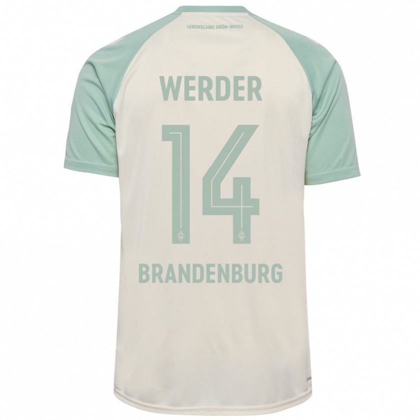 Kandiny Kinder Michaela Brandenburg #14 Cremeweiß Hellgrün Auswärtstrikot Trikot 2024/25 T-Shirt