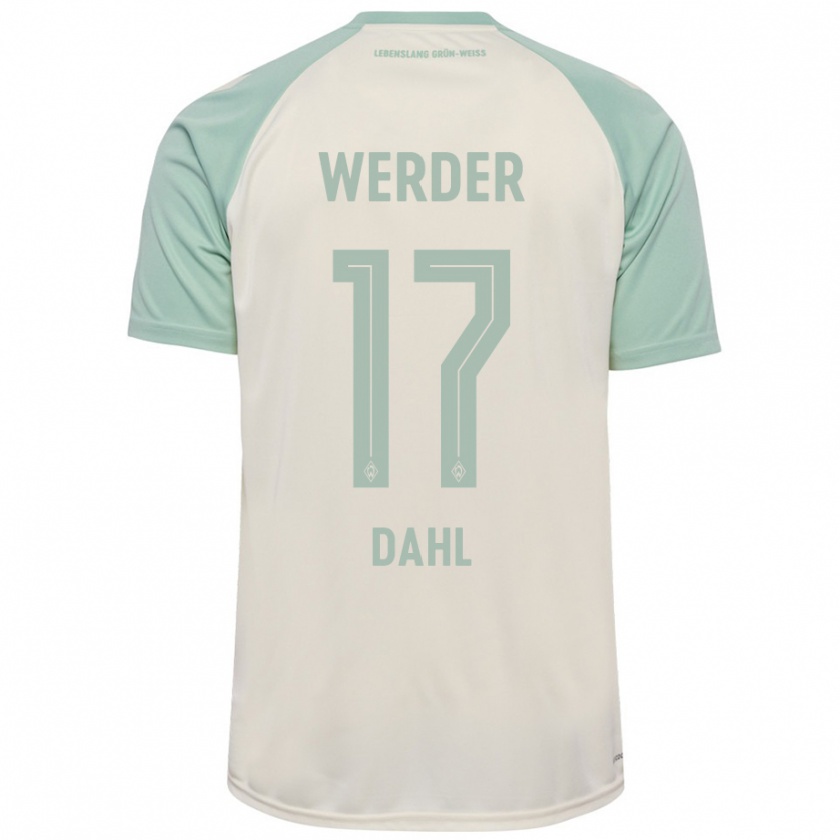 Kandiny Kinder Amira Dahl #17 Cremeweiß Hellgrün Auswärtstrikot Trikot 2024/25 T-Shirt