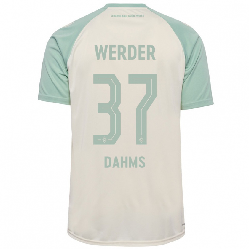 Kandiny Kinder Lena Dahms #37 Cremeweiß Hellgrün Auswärtstrikot Trikot 2024/25 T-Shirt