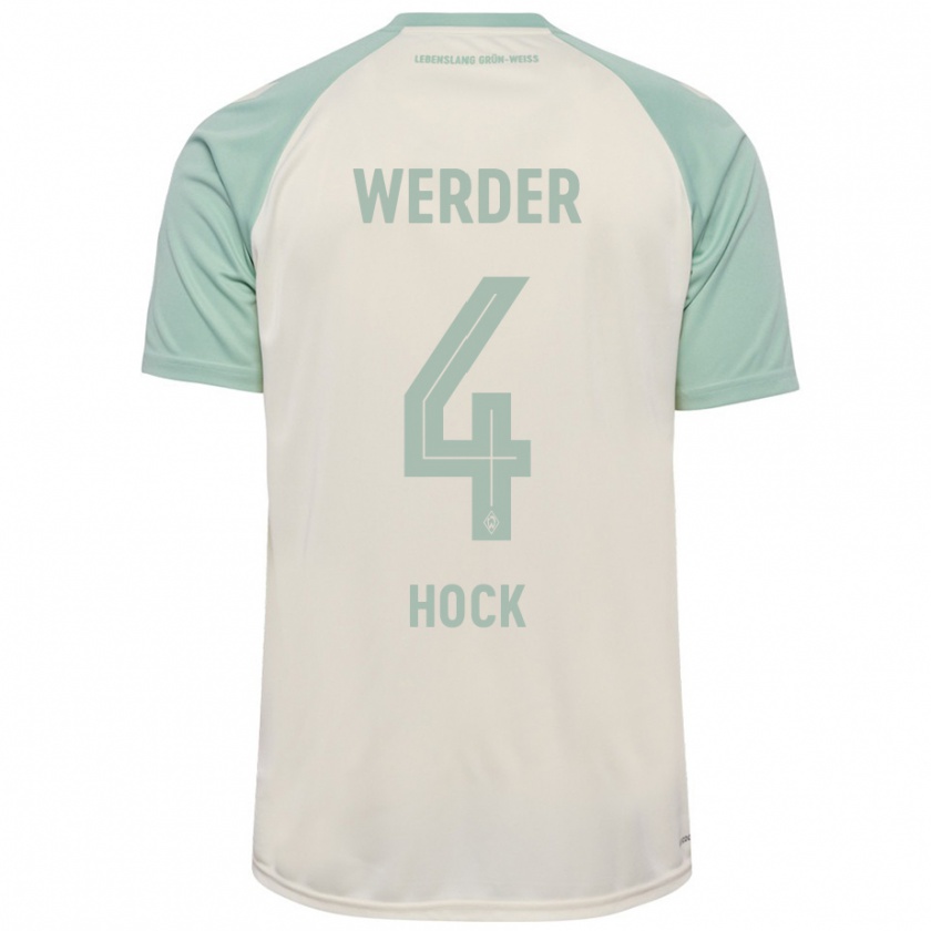 Kandiny Kinder Alexander Höck #4 Cremeweiß Hellgrün Auswärtstrikot Trikot 2024/25 T-Shirt