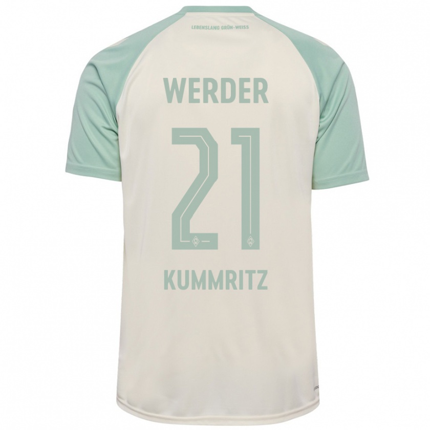 Kandiny Kinder Liam Kümmritz #21 Cremeweiß Hellgrün Auswärtstrikot Trikot 2024/25 T-Shirt