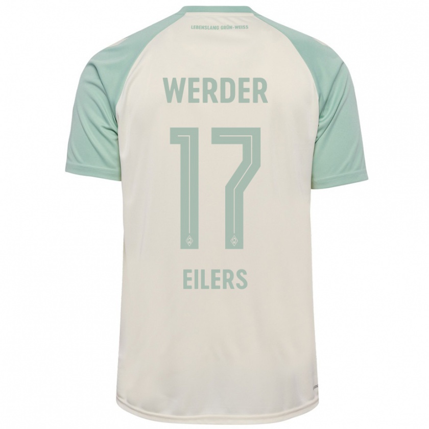 Kandiny Kinder Jonas Eilers #17 Cremeweiß Hellgrün Auswärtstrikot Trikot 2024/25 T-Shirt