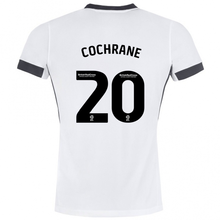 Kandiny Kinder Alex Cochrane #20 Weiß Schwarz Auswärtstrikot Trikot 2024/25 T-Shirt