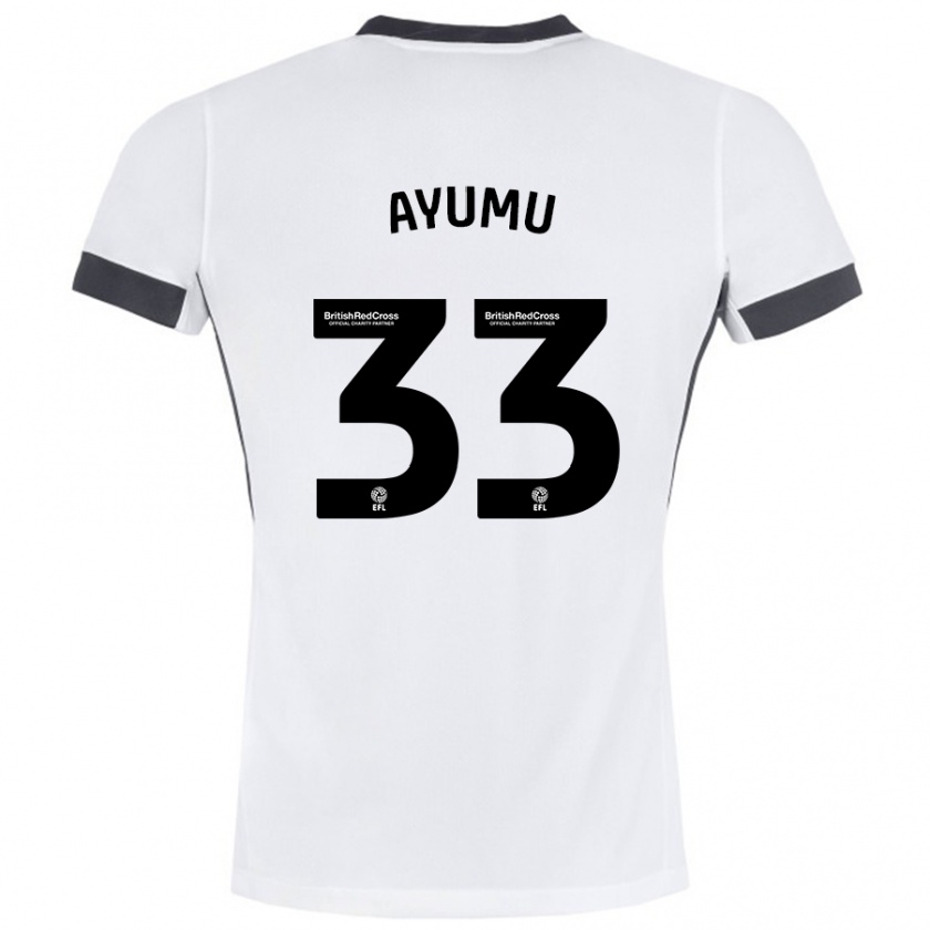 Kandiny Kinder Ayumu Yokoyama #33 Weiß Schwarz Auswärtstrikot Trikot 2024/25 T-Shirt