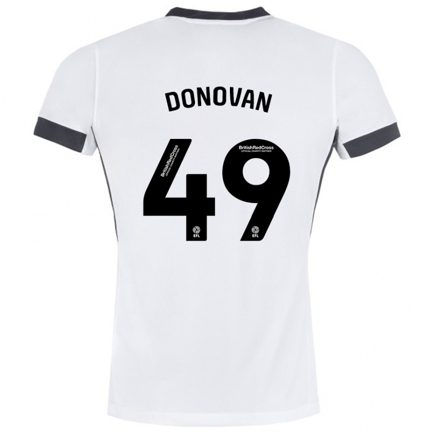 Kandiny Kinder Romelle Donovan #49 Weiß Schwarz Auswärtstrikot Trikot 2024/25 T-Shirt