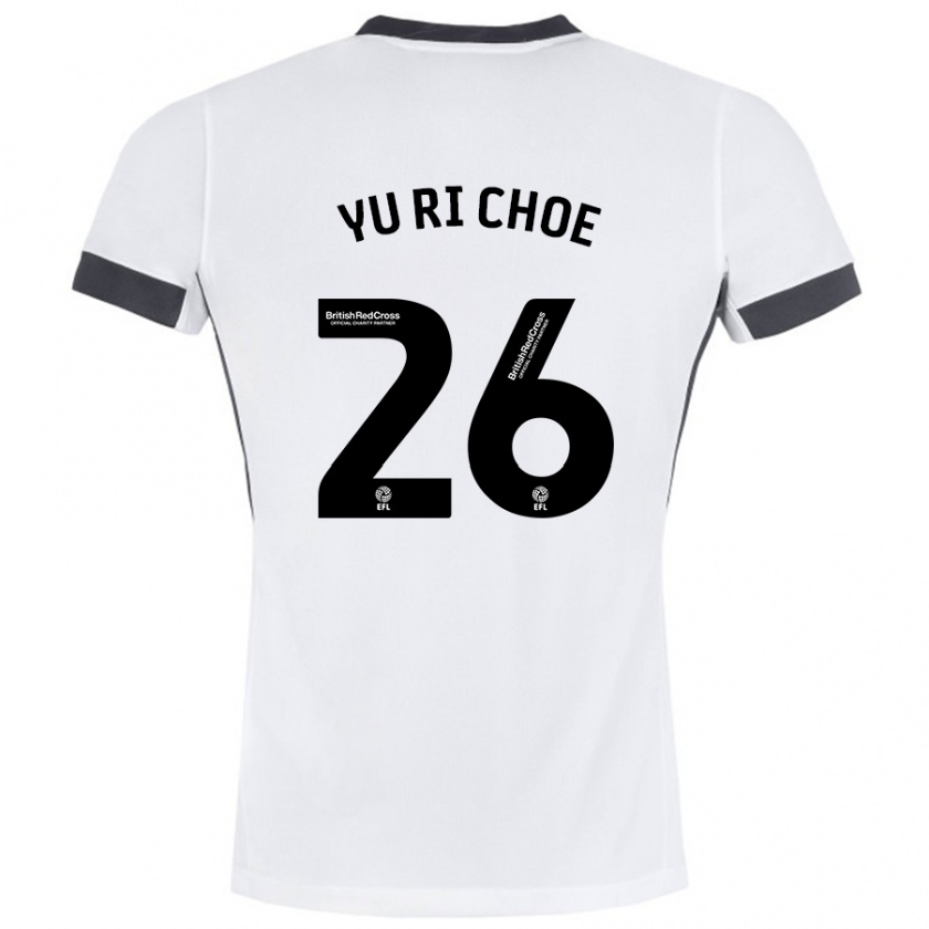 Kandiny Kinder Yu-Ri Choe #26 Weiß Schwarz Auswärtstrikot Trikot 2024/25 T-Shirt