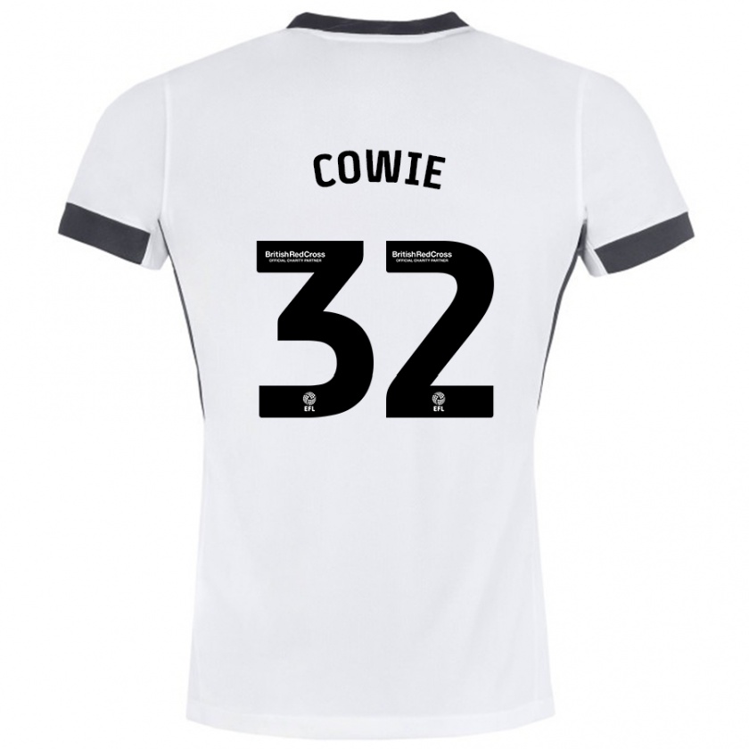 Kandiny Kinder Abbie Cowie #32 Weiß Schwarz Auswärtstrikot Trikot 2024/25 T-Shirt