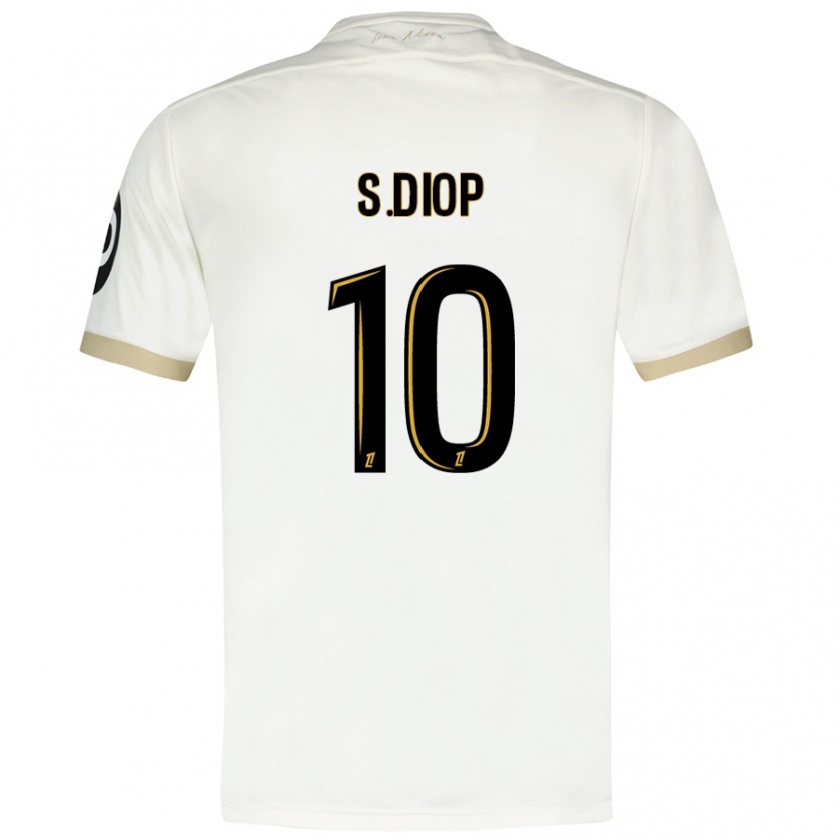 Kandiny Kinder Sofiane Diop #10 Weißgold Auswärtstrikot Trikot 2024/25 T-Shirt