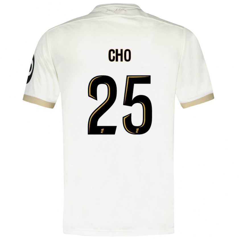 Kandiny Kinder Mohamed-Ali Cho #25 Weißgold Auswärtstrikot Trikot 2024/25 T-Shirt