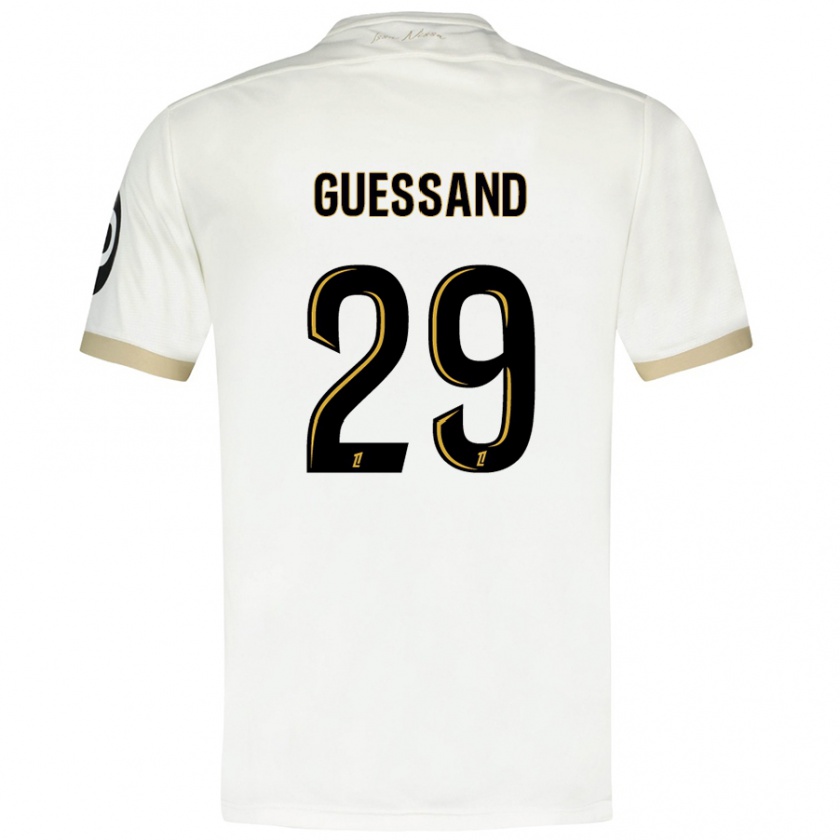 Kandiny Kinder Evann Guessand #29 Weißgold Auswärtstrikot Trikot 2024/25 T-Shirt