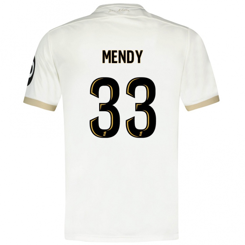 Kandiny Kinder Antoine Mendy #33 Weißgold Auswärtstrikot Trikot 2024/25 T-Shirt