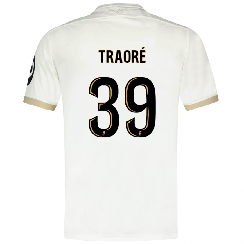 Kandiny Kinder Daouda Traoré #39 Weißgold Auswärtstrikot Trikot 2024/25 T-Shirt