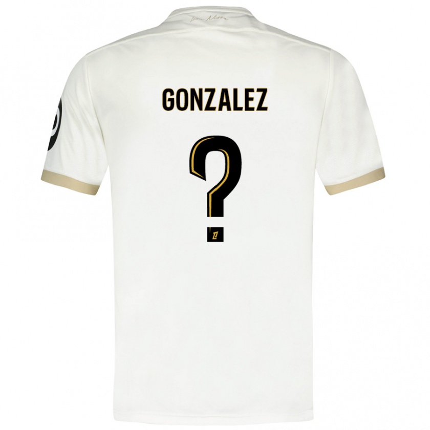 Kandiny Kinder Anthony Gonzalez #0 Weißgold Auswärtstrikot Trikot 2024/25 T-Shirt