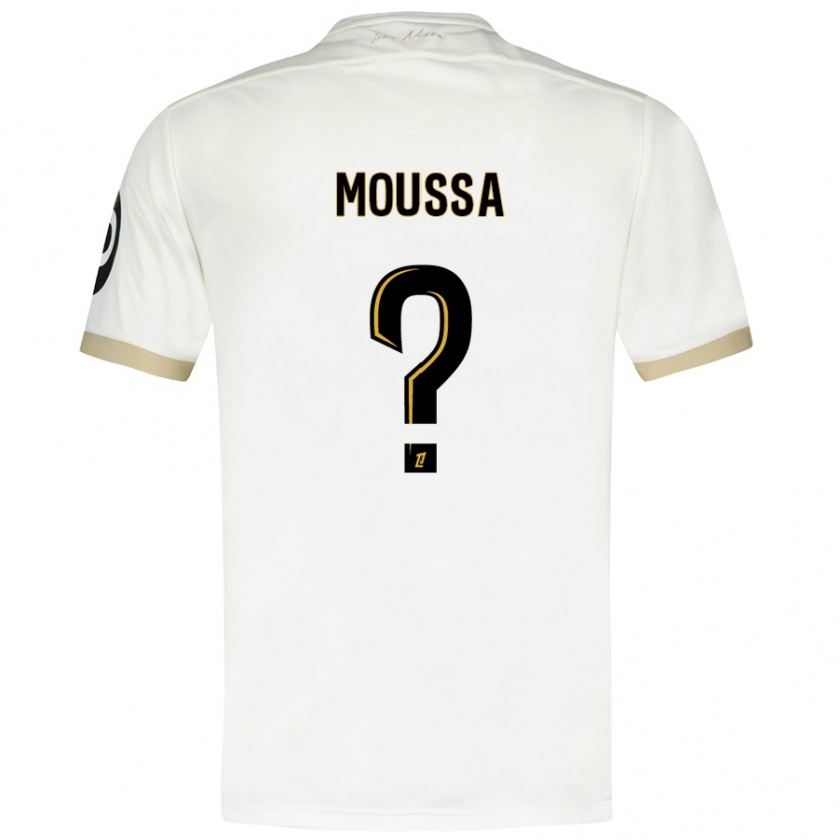 Kandiny Kinder Mounir Moussa #0 Weißgold Auswärtstrikot Trikot 2024/25 T-Shirt