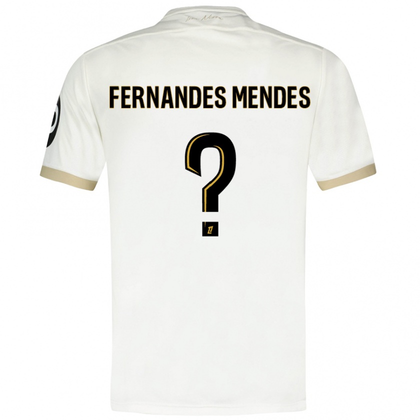 Kandiny Kinder Mathis Fernandes Mendes #0 Weißgold Auswärtstrikot Trikot 2024/25 T-Shirt