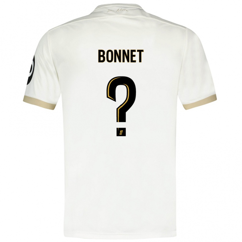 Kandiny Kinder Thomas Bonnet #0 Weißgold Auswärtstrikot Trikot 2024/25 T-Shirt