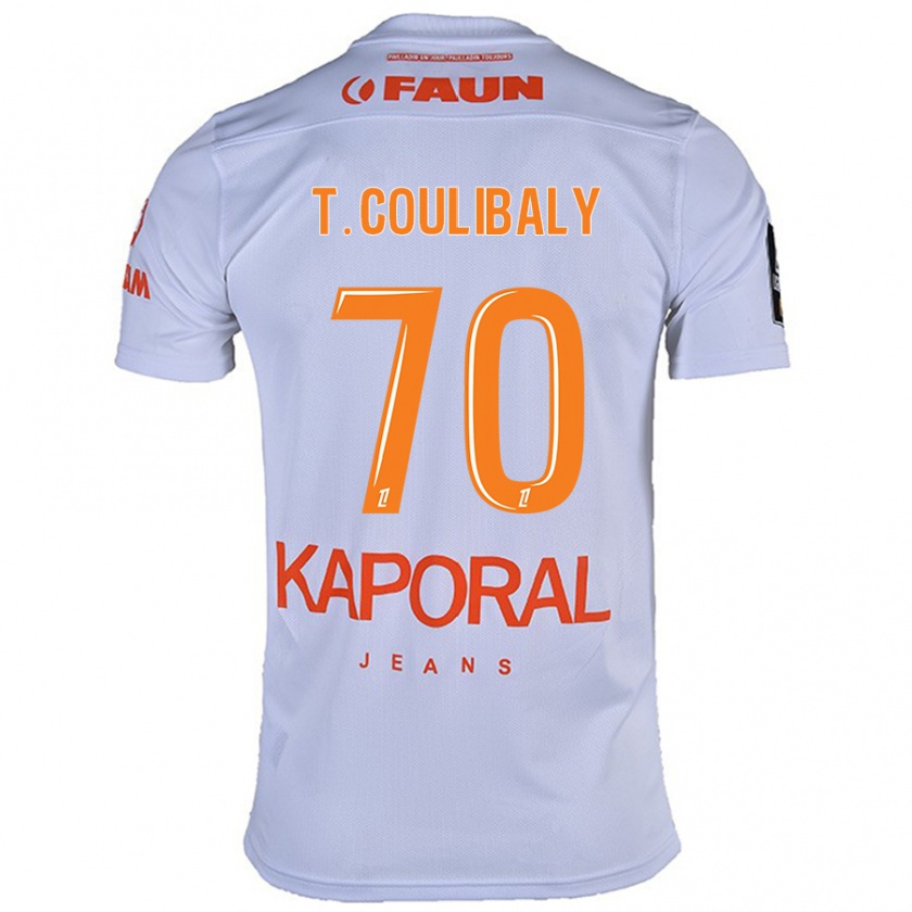 Kandiny Kinder Tanguy Coulibaly #70 Weiß Auswärtstrikot Trikot 2024/25 T-Shirt