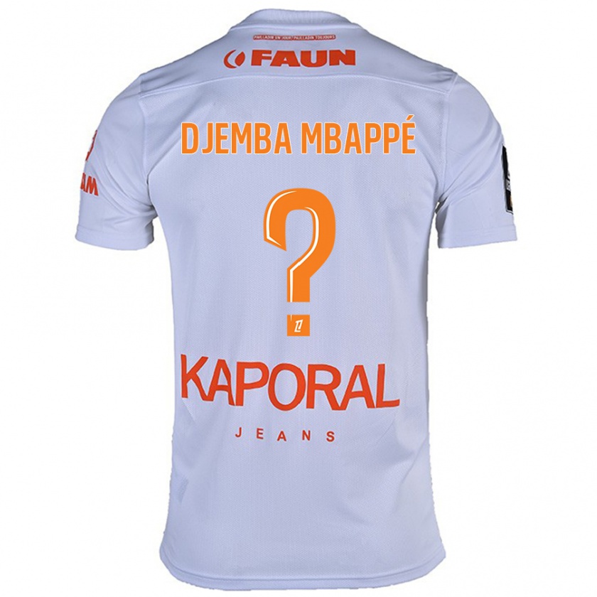 Kandiny Kinder Yvan Djemba Mbappé #0 Weiß Auswärtstrikot Trikot 2024/25 T-Shirt