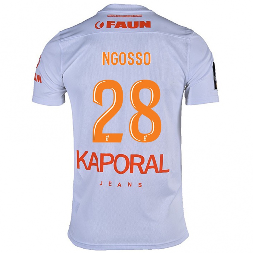 Kandiny Kinder Glenn Ngosso #28 Weiß Auswärtstrikot Trikot 2024/25 T-Shirt