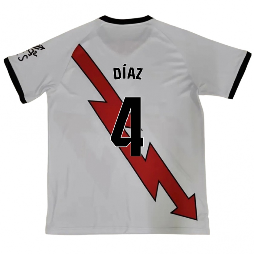 Kandiny Kinder Pedro Díaz #4 Rot Auswärtstrikot Trikot 2024/25 T-Shirt