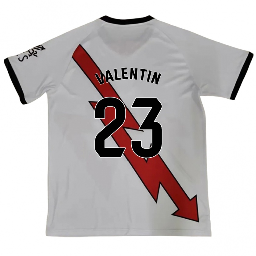 Kandiny Kinder Óscar Valentín #23 Rot Auswärtstrikot Trikot 2024/25 T-Shirt