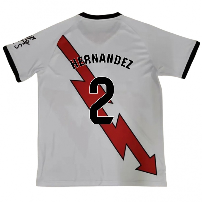 Kandiny Kinder Marco Hernández #2 Rot Auswärtstrikot Trikot 2024/25 T-Shirt