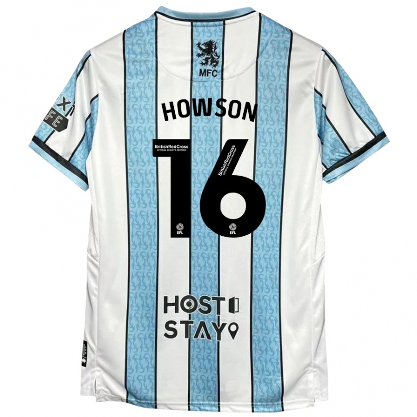 Kandiny Kinder Jonathan Howson #16 Weiß Blau Auswärtstrikot Trikot 2024/25 T-Shirt