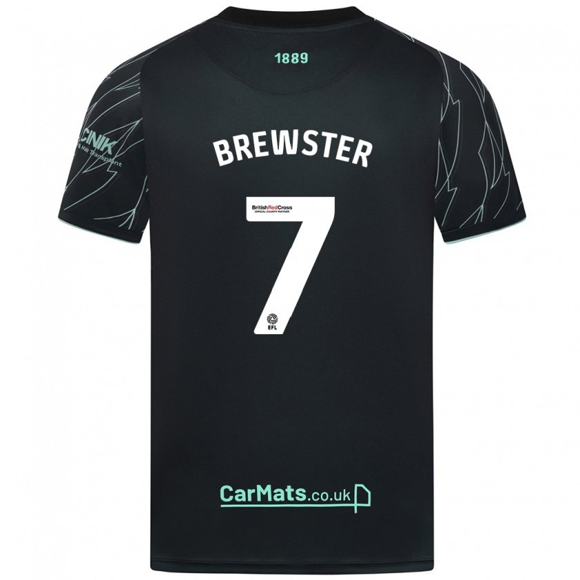 Kandiny Kinder Rhian Brewster #7 Schwarz Grün Auswärtstrikot Trikot 2024/25 T-Shirt