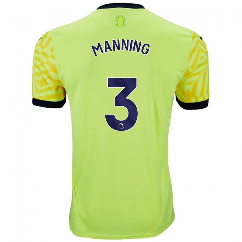 Kandiny Kinder Ryan Manning #3 Gelb Auswärtstrikot Trikot 2024/25 T-Shirt