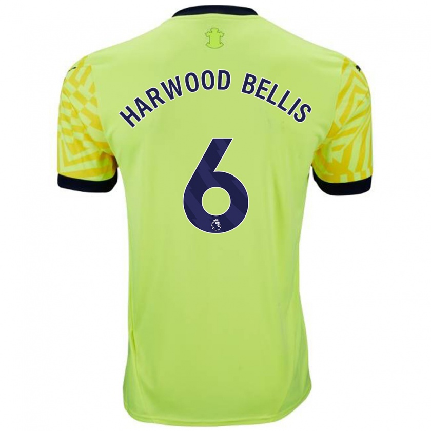 Kandiny Kinder Taylor Harwood-Bellis #6 Gelb Auswärtstrikot Trikot 2024/25 T-Shirt