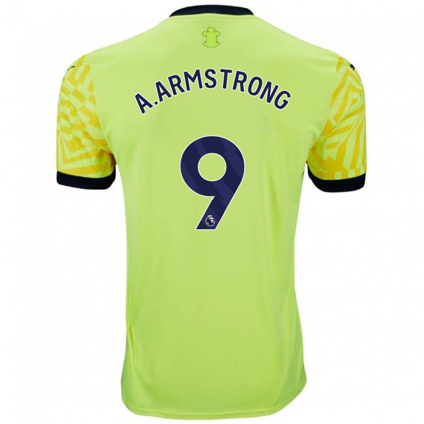 Kandiny Kinder Adam Armstrong #9 Gelb Auswärtstrikot Trikot 2024/25 T-Shirt