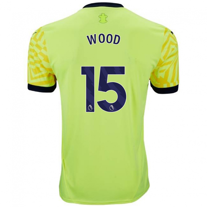 Kandiny Kinder Nathan Wood #15 Gelb Auswärtstrikot Trikot 2024/25 T-Shirt